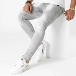 Vente flash ✨ Jean Slim Reda Gris de Zelys Paris ✔️ -Zelys Paris Soldes Boutique zelys paris 238451 REDA GREY 20210730T150710 03