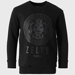 Zelys Paris Soldes Boutique 32 Vente flash 👏 Sweat Crewneck Enfant Kopolo Noir de Zelys Paris 🛒