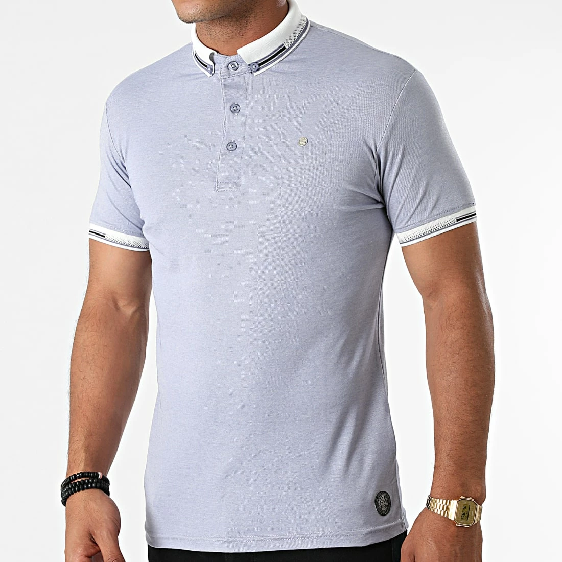 Le moins cher 🎁 Polo Manches Courtes Rosa Bleu Chiné de Zelys Paris ✔️ 2 Le moins cher 🎁 Polo Manches Courtes Rosa Bleu Chiné de Zelys Paris ✔️