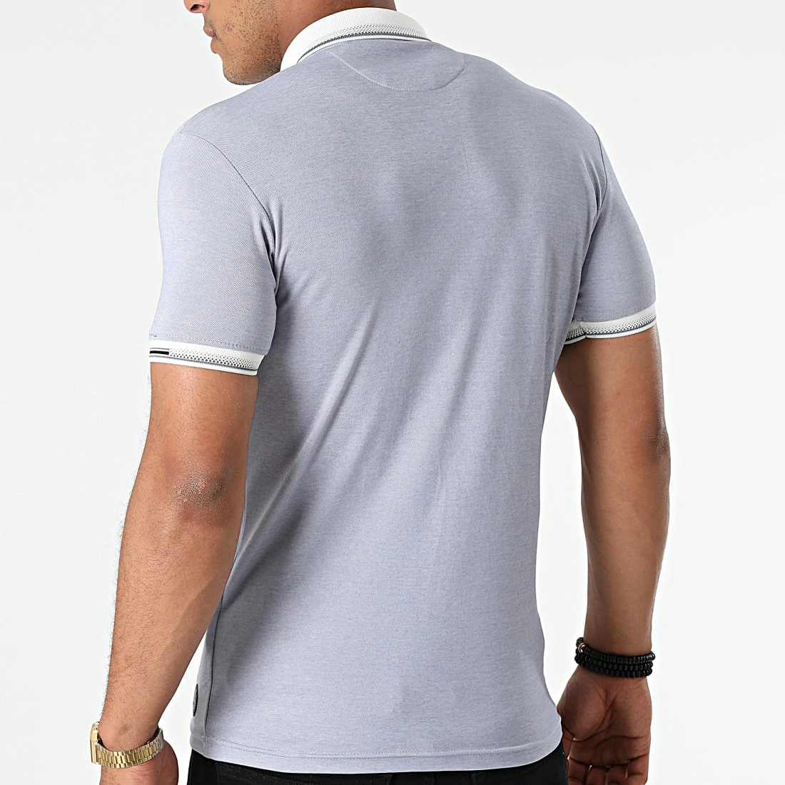 Le moins cher 🎁 Polo Manches Courtes Rosa Bleu Chiné de Zelys Paris ✔️ 5 Le moins cher 🎁 Polo Manches Courtes Rosa Bleu Chiné de Zelys Paris ✔️ – Image 4