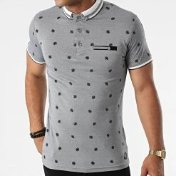 Meilleure affaire 🛒 Polo Manches Courtes Twiggy Gris Anthracite Chiné de Zelys Paris 👍 -Zelys Paris Soldes Boutique zelys paris 271187 TWIGGY GRAY SLUB 20210625T150547 03