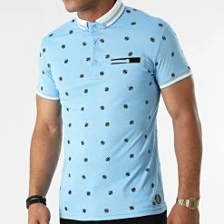 Meilleure vente 😍 Polo Manches Courtes Twiggy Bleu Clair de Zelys Paris 🎁