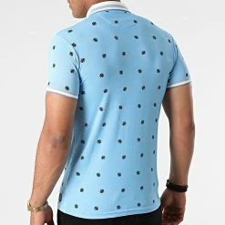 Meilleure vente 😍 Polo Manches Courtes Twiggy Bleu Clair de Zelys Paris 🎁 -Zelys Paris Soldes Boutique zelys paris 271188 TWIGGY SKY SLUB 20210625T150823 04