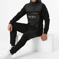 Offres 😉 Ensemble De Survêtement Baker Noir Bleu Marine de Zelys Paris 👏