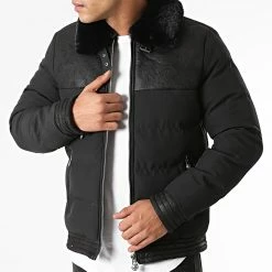 Tout neuf 🧨 Veste Zippée Col Fourrure Billy Noir de Zelys Paris 🔥