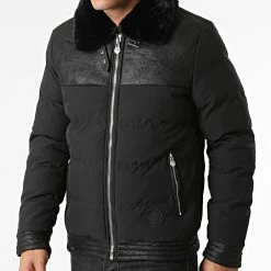 Tout neuf 🧨 Veste Zippée Col Fourrure Billy Noir de Zelys Paris 🔥 -Zelys Paris Soldes Boutique zelys paris 290283 BILLY BLACK 20211104T160443 03