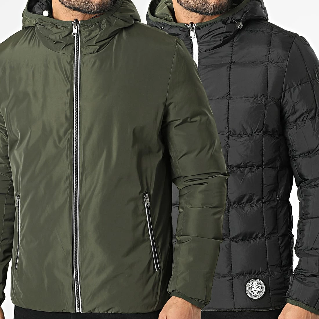 Acheter 😍 Veste Réversible Zippée Capuche Arthur Vert Kaki Noir de Zelys Paris 🔥 3 Acheter 😍 Veste Réversible Zippée Capuche Arthur Vert Kaki Noir de Zelys Paris 🔥