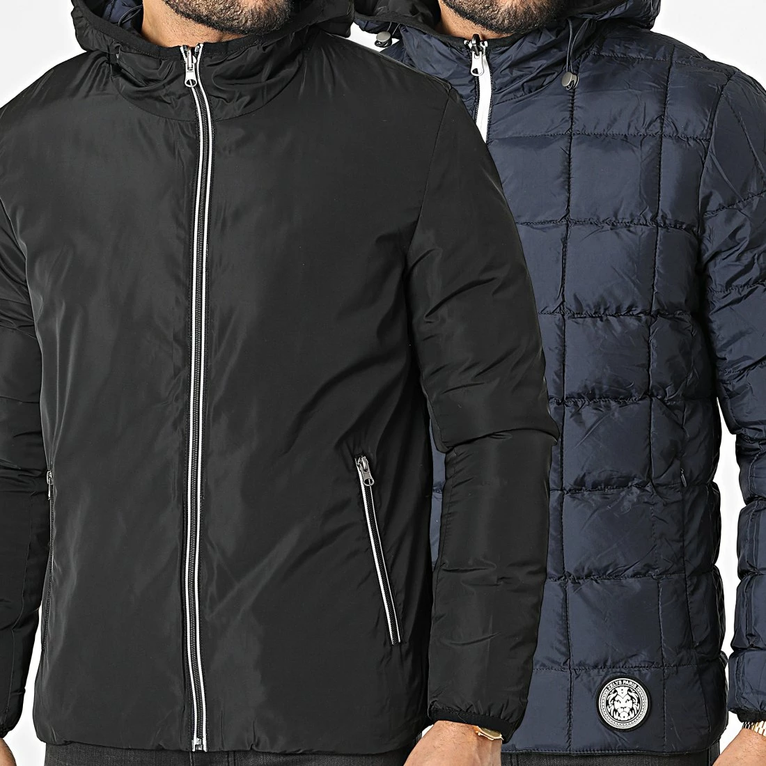 Grosses soldes ⌛ Veste Réversible Zippée Capuche Arthur Bleu Marine Noir de Zelys Paris 🔔 3 Grosses soldes ⌛ Veste Réversible Zippée Capuche Arthur Bleu Marine Noir de Zelys Paris 🔔