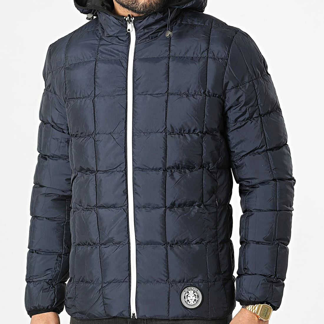 Grosses soldes ⌛ Veste Réversible Zippée Capuche Arthur Bleu Marine Noir de Zelys Paris 🔔 7 Grosses soldes ⌛ Veste Réversible Zippée Capuche Arthur Bleu Marine Noir de Zelys Paris 🔔 – Image 5