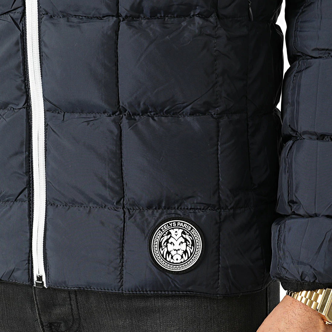 Grosses soldes ⌛ Veste Réversible Zippée Capuche Arthur Bleu Marine Noir de Zelys Paris 🔔 8 Grosses soldes ⌛ Veste Réversible Zippée Capuche Arthur Bleu Marine Noir de Zelys Paris 🔔 – Image 6