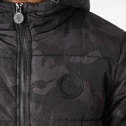 Budget ✨ Doudoune Capuche Aros Noir Gris Anthracite Camouflage de Zelys Paris 👏 -Zelys Paris Soldes Boutique zelys paris 295312 AROS BLACK 20211215T162126 02