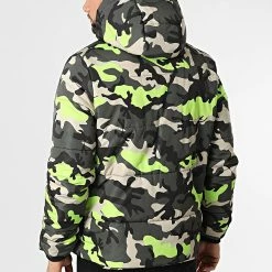 Budget 🧨 Doudoune Capuche Aros Vert Kaki Beige Camouflage de Zelys Paris 🛒 -Zelys Paris Soldes Boutique zelys paris 295321 AROS KHAKI 20211215T162107 04