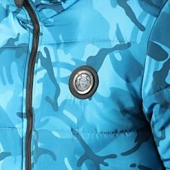 Bon marché 🥰 Doudoune Capuche Acine Bleu Clair Camouflage de Zelys Paris 🤩 -Zelys Paris Soldes Boutique zelys paris 295360 ACINE BLUE 20211217T152005 02