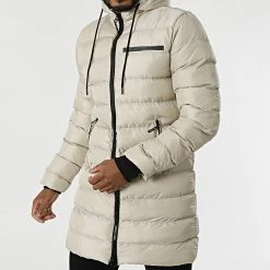 Coupon 🔔 Doudoune Longue Capuche Urus Beige de Zelys Paris 💯