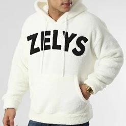Zelys Paris Soldes Boutique 48 Le moins cher ✨ Sweat Capuche Fourrure Polaire Grino Blanc de Zelys Paris 🌟