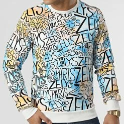 Meilleure affaire 🤩 Sweat Crewneck Belier Bleu Clair Beige de Zelys Paris 😍