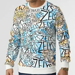 Meilleure affaire 🤩 Sweat Crewneck Belier Bleu Clair Beige de Zelys Paris 😍 -Zelys Paris Soldes Boutique zelys paris 299524 BELIER WHITE 20220126T155630 03