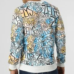 Meilleure affaire 🤩 Sweat Crewneck Belier Bleu Clair Beige de Zelys Paris 😍 -Zelys Paris Soldes Boutique zelys paris 299524 BELIER WHITE 20220126T155631 04