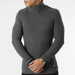 Les meilleures critiques de 👍 Pull Col Roulé Deon Gris Anthracite Chiné de Zelys Paris 🛒 -Zelys Paris Soldes Boutique zelys paris 299527 DEON ANTRA 20220125T161104 03