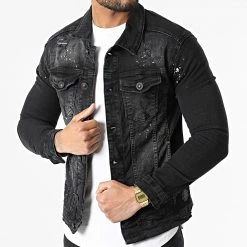 Promo ⭐ Veste Jean Inley Noir de Zelys Paris ✨