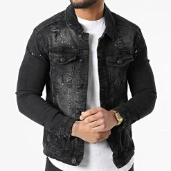 Promo ⭐ Veste Jean Inley Noir de Zelys Paris ✨ -Zelys Paris Soldes Boutique zelys paris 305300 INLEY BLACK 20220224T163236 03