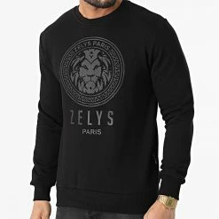 Budget 🧨 Sweat Crewneck Strass Coda Noir de Zelys Paris 😉