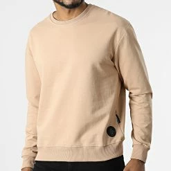 Bon marché 😉 Sweat Crewneck Leo Beige de Zelys Paris 👍