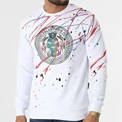 Vente flash 🎁 Sweat Crewneck Mega Blanc Réfléchissant Iridescent de Zelys Paris 👏