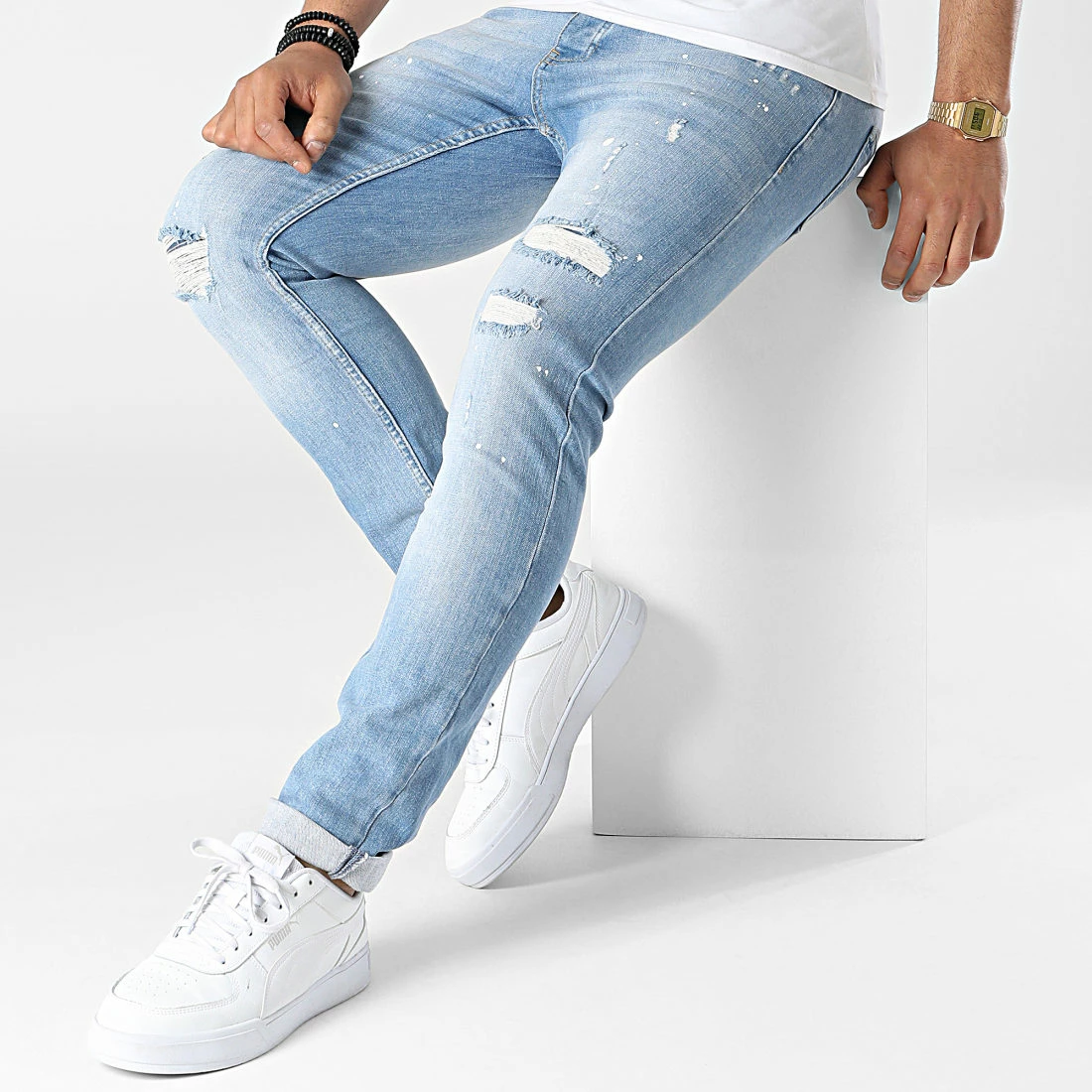 Nouveau 😀 Jean Slim Sland Bleu Denim de Zelys Paris 😍 5 Nouveau 😀 Jean Slim Sland Bleu Denim de Zelys Paris 😍 – Image 3