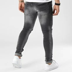 De gros 👏 Jean Skinny Iliners Gris Anthracite de Zelys Paris ⭐ -Zelys Paris Soldes Boutique zelys paris 315296 LINERS GREY 20220415T161028 04