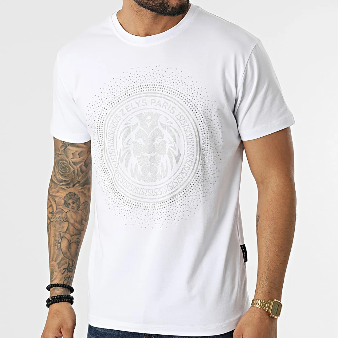 Meilleure affaire 🌟 Tee 👚 Shirt Meta Blanc Argenté de Zelys Paris ❤️ 3 Meilleure affaire 🌟 Tee 👚 Shirt Meta Blanc Argenté de Zelys Paris ❤️