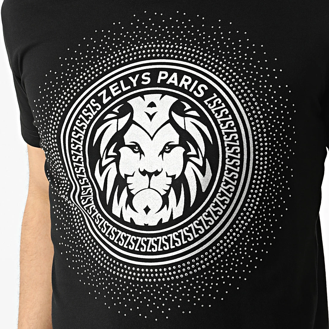 De gros 🎉 Tee 👚 Shirt Meta Noir Argenté de Zelys Paris ❤️ 4 De gros 🎉 Tee 👚 Shirt Meta Noir Argenté de Zelys Paris ❤️ – Image 2