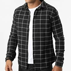 Sortie 👏 Chemise Manches Longues A Carreaux Abos Noir de Zelys Paris ✔️ -Zelys Paris Soldes Boutique zelys paris 320240 ABOS BLACK WHITE 20220523T160025 03