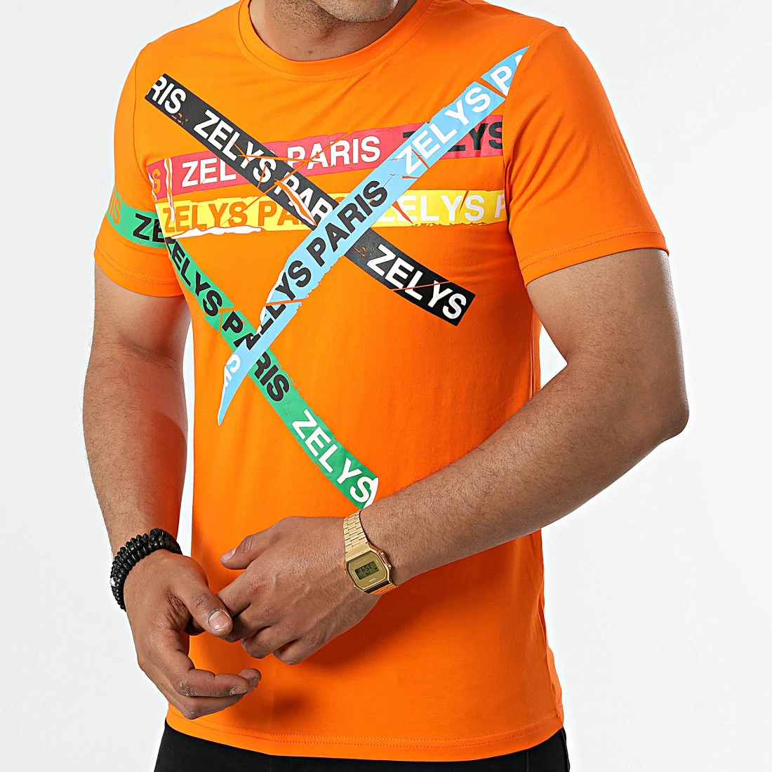 Le moins cher 🎉 Tee 👚 Shirt Nesta Orange de Zelys Paris ⭐ 5 Le moins cher 🎉 Tee 👚 Shirt Nesta Orange de Zelys Paris ⭐ – Image 3