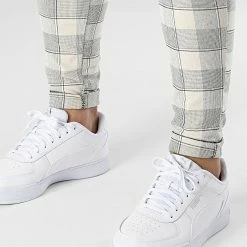 Grosses soldes 🎁 Pantalon A Carreaux Ikaro Beige de Zelys Paris 🎁 -Zelys Paris Soldes Boutique zelys paris 320282 IKARO BEIGE 20220523T160039 02