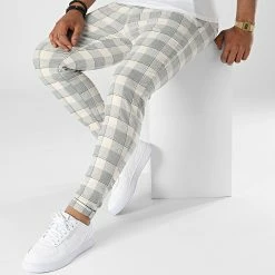 Grosses soldes 🎁 Pantalon A Carreaux Ikaro Beige de Zelys Paris 🎁 -Zelys Paris Soldes Boutique zelys paris 320282 IKARO BEIGE 20220523T160040 03