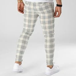 Grosses soldes 🎁 Pantalon A Carreaux Ikaro Beige de Zelys Paris 🎁 -Zelys Paris Soldes Boutique zelys paris 320282 IKARO BEIGE 20220523T160041 04