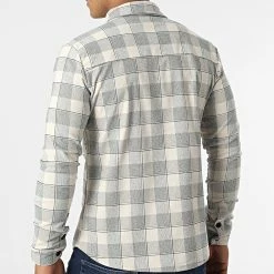 Bon marché 👍 Chemise Manches Longues A Carreaux Akaro Beige de Zelys Paris 🌟 -Zelys Paris Soldes Boutique zelys paris 320284 AKARO BEIGE 20220708T093719 04