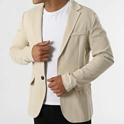 Meilleure vente 😉 Veste Blazer Etalk Beige de Zelys Paris ⌛