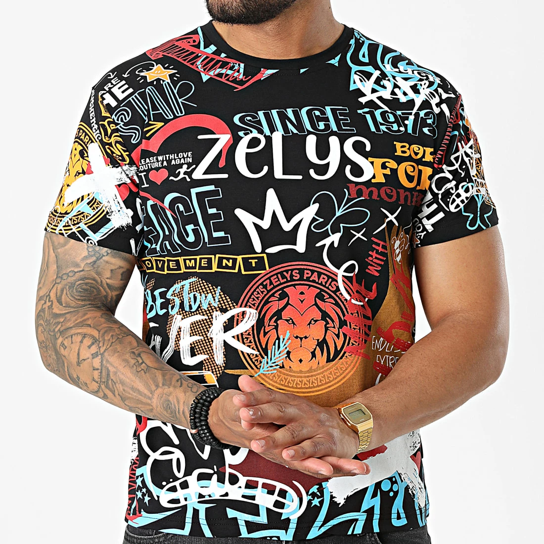 De gros 🥰 Tee 👚 Shirt Friend Noir de Zelys Paris 😍 5 De gros 🥰 Tee 👚 Shirt Friend Noir de Zelys Paris 😍 – Image 3