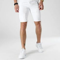 Meilleur prix 🎁 Short Jean Slim Reco Blanc de Zelys Paris 🎉 -Zelys Paris Soldes Boutique zelys paris 324143 RECO WHITE 20220621T140956 03