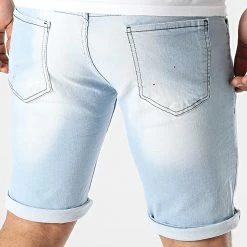 Meilleur prix 👍 Short Jean Slim Sao Bleu Wash de Zelys Paris 😀 -Zelys Paris Soldes Boutique zelys paris 324144 SAO BLEU CLAIR 20220621T122151 04
