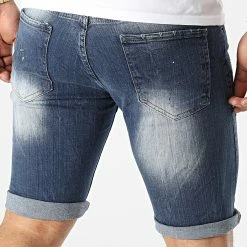 Bon marché 🎉 Short Jean Slim Vor Bleu Denim de Zelys Paris ✨ -Zelys Paris Soldes Boutique zelys paris 324145 VOR BLUE FONCE 20220621T122344 04