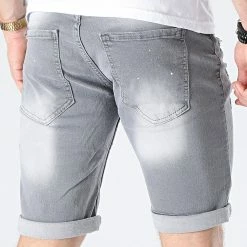 Meilleure affaire 😀 Short Jean Skinny Delta Gris de Zelys Paris ✔️ -Zelys Paris Soldes Boutique zelys paris 324433 IDELTA GREY 20220701T144338 04