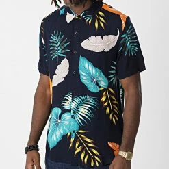 Le moins cher ❤️ Chemise Manches Courtes Floral Cacia Bleu Marine de Zelys Paris 💯 -Zelys Paris Soldes Boutique zelys paris 326279 CACIA BLEU MARINE 20220707T155402 03