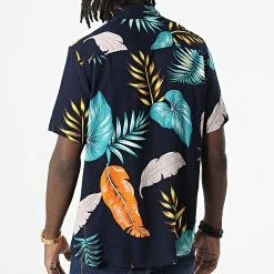 Le moins cher ❤️ Chemise Manches Courtes Floral Cacia Bleu Marine de Zelys Paris 💯 -Zelys Paris Soldes Boutique zelys paris 326279 CACIA BLEU MARINE 20220707T155403 04