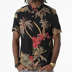 Tout neuf 😍 Chemise Manches Courtes Floral Lex Noir de Zelys Paris ✔️