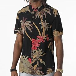 Tout neuf 😍 Chemise Manches Courtes Floral Lex Noir de Zelys Paris ✔️ -Zelys Paris Soldes Boutique zelys paris 326281 LEX NOIR 20220701T144651 03