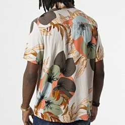 Vente flash ⌛ Chemise Manches Courtes Floral Pablo Beige de Zelys Paris ⭐ -Zelys Paris Soldes Boutique zelys paris 326285 PABLO BEIGE 20220707T155652 04