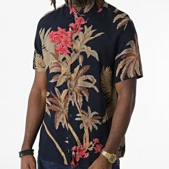 Acheter 🔥 Chemise Manches Courtes Floral Lex Bleu Marine de Zelys Paris 🛒 -Zelys Paris Soldes Boutique zelys paris 326288 LEX BLEU MARINE 20220707T155424 03